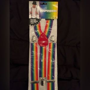 Rainbow suspenders, new never opened